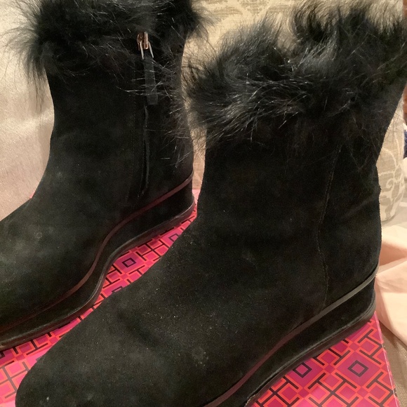 Tory.Burch black suede booties 5:5 - Picture 2 of 8